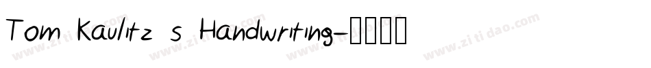 Tom Kaulitz s Handwriting字体转换
